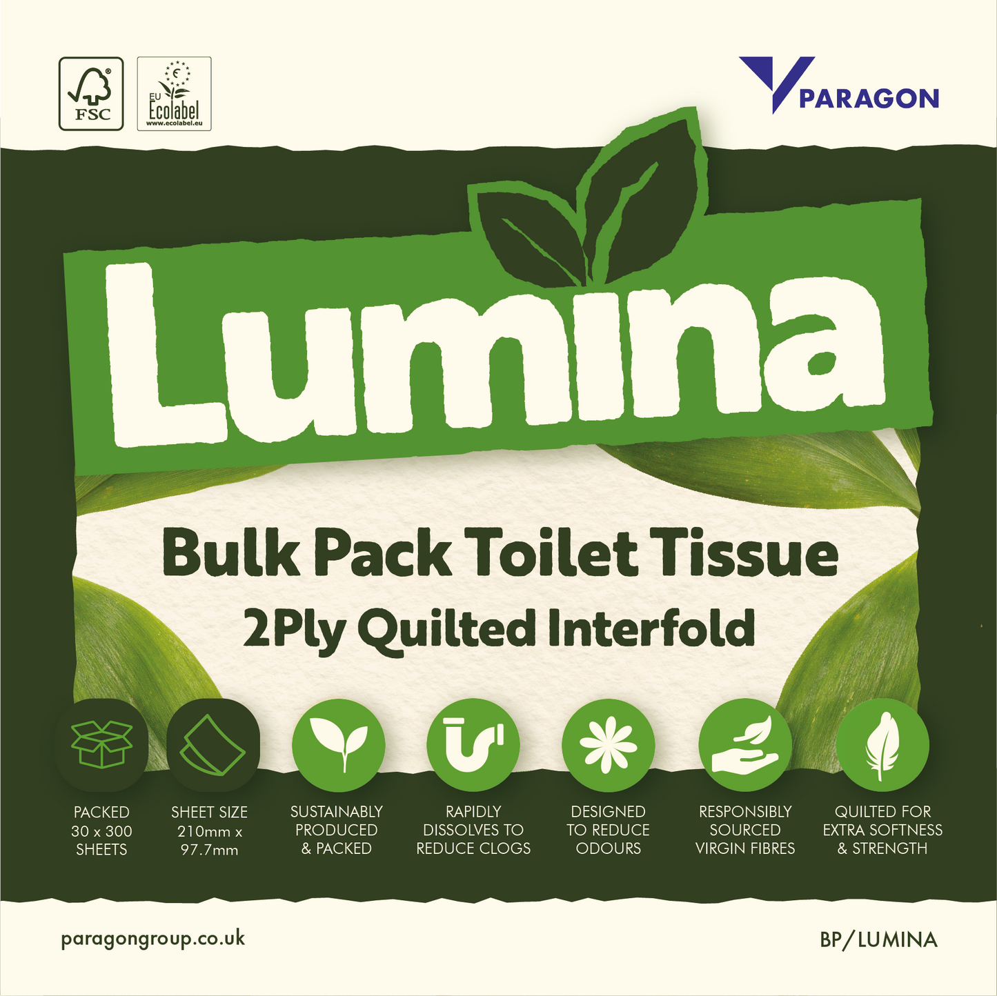 Lumina Bulk Pack - Eco-friendly Toilet Tissue