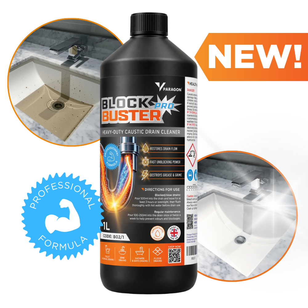 Block Buster Pro - Caustic Drain Cleaner & Unblocker