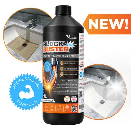 Block Buster Pro - Caustic Drain Cleaner & Unblocker