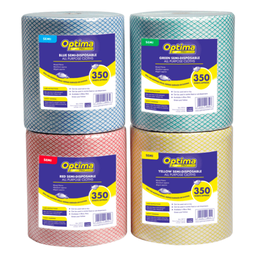 Optima Semi L/W All Purpose Cloth Roll 22x40cm (350sht)