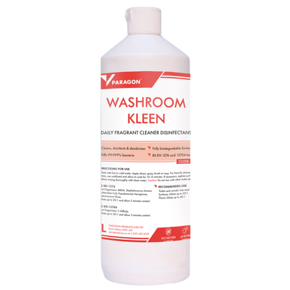 Washroom Kleen - Daily fragrant washroom cleaner & deodoriser (1L and 5L options available)