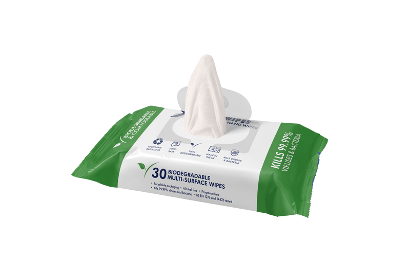 Xpress Wipes - Biodegradable hand and surface sanitising wipes