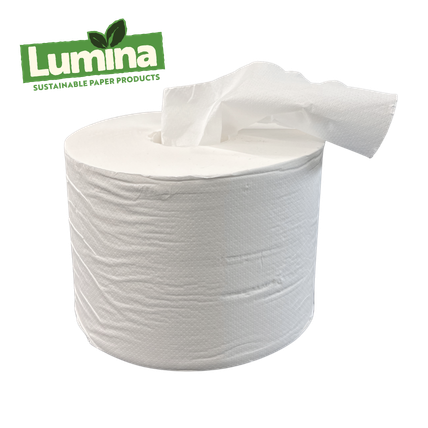 Lumina Super Dissolvable Centrefeed Tissue – Flushable Washroom Paper Rolls (6 Pack)