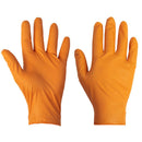Nitrile Diamond Grip Gloves Orange Small (100)