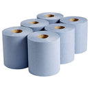 Absorbent blue roll paper towel