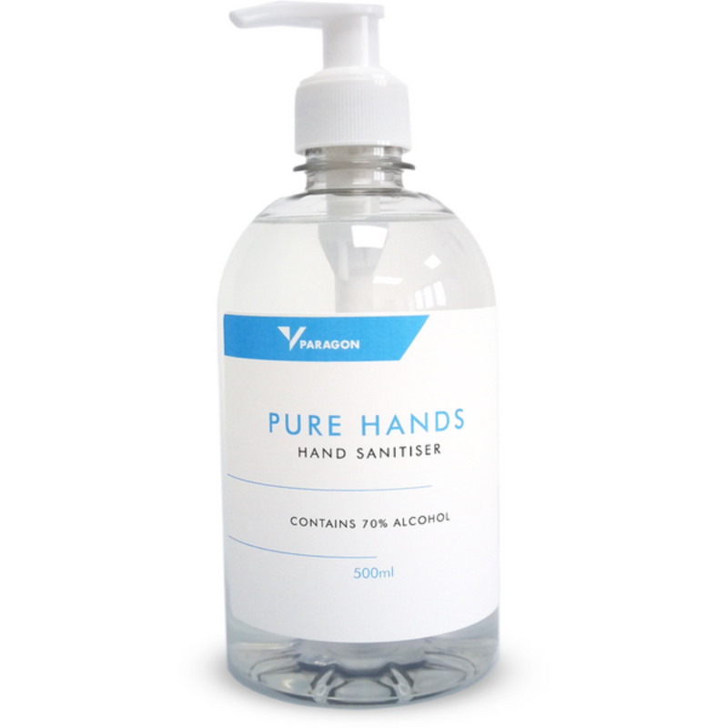 Pure Hands 500ml Pump - 70% Alcohol Hand Sanitiser   